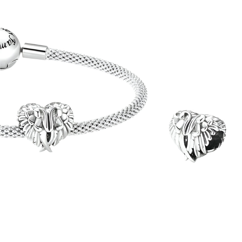 Heart of an Angel Wing Charm-Evani Naomi Jewelry