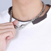 Hip Hop 6mm Bicycle Chain Snake Head Men's Necklace-Evani Naomi Jewelry