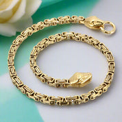 Hip Hop 6mm Bicycle Chain Snake Head Men's Necklace-Evani Naomi Jewelry