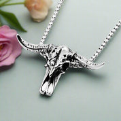 Hip Hop Bull Head Skull Necklace-Evani Naomi Jewelry