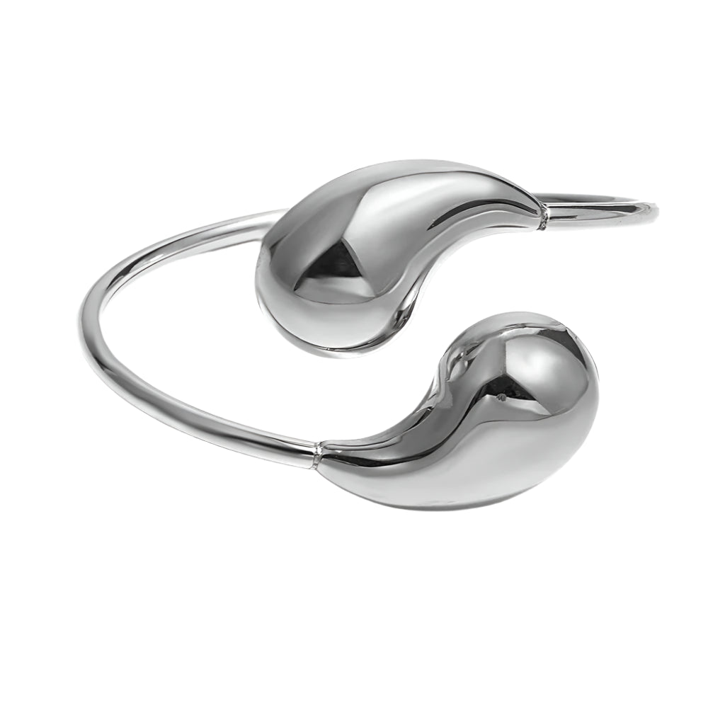 Hollow Water Drop Cuff Bracelet-Evani Naomi Jewelry