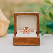 3.50 Ct Rose Gold Cushion Cut Tourmaline Diamond Engagement Ring - Evani Naomi Jewelry