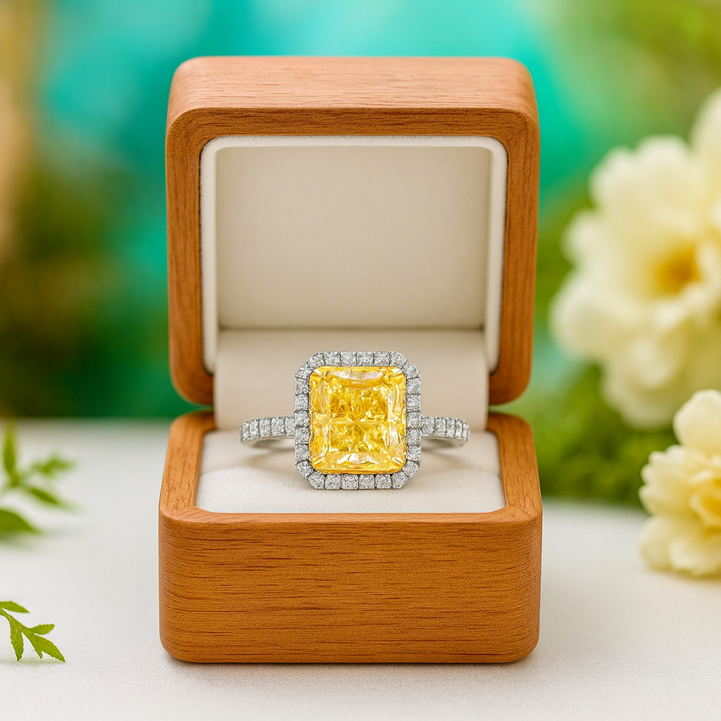VIP Dream Ring 4.0 ct Topaz Radiant Cut Diamond Engagement Ring - Evani Naomi Jewelry