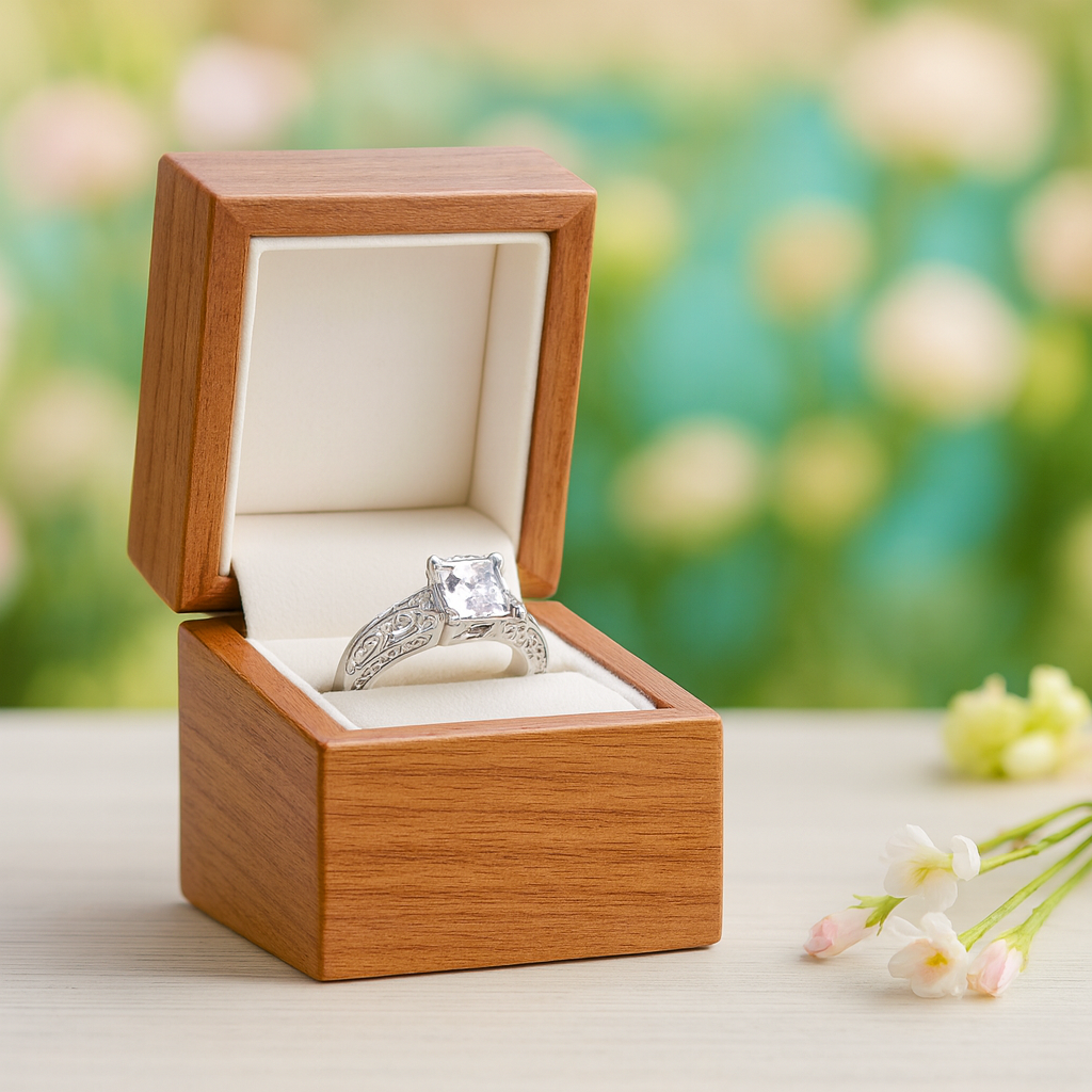 Vintage Style 1.0 Ct Princess Cut Engagement Ring - Evani Naomi Jewelry