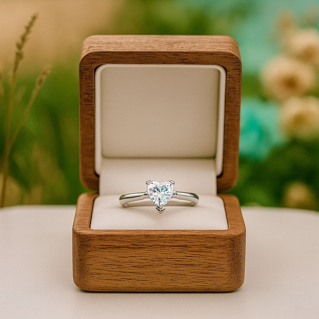 Classic Heart-cut 1.50 ct Diamond Engagement Ring - Evani Naomi Jewelry