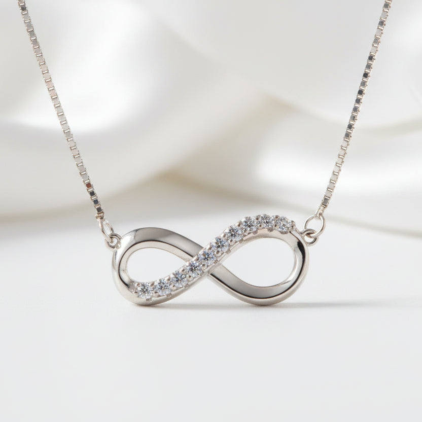 Infinite Love Pendant Necklace with Diamond-Evani Jewelry