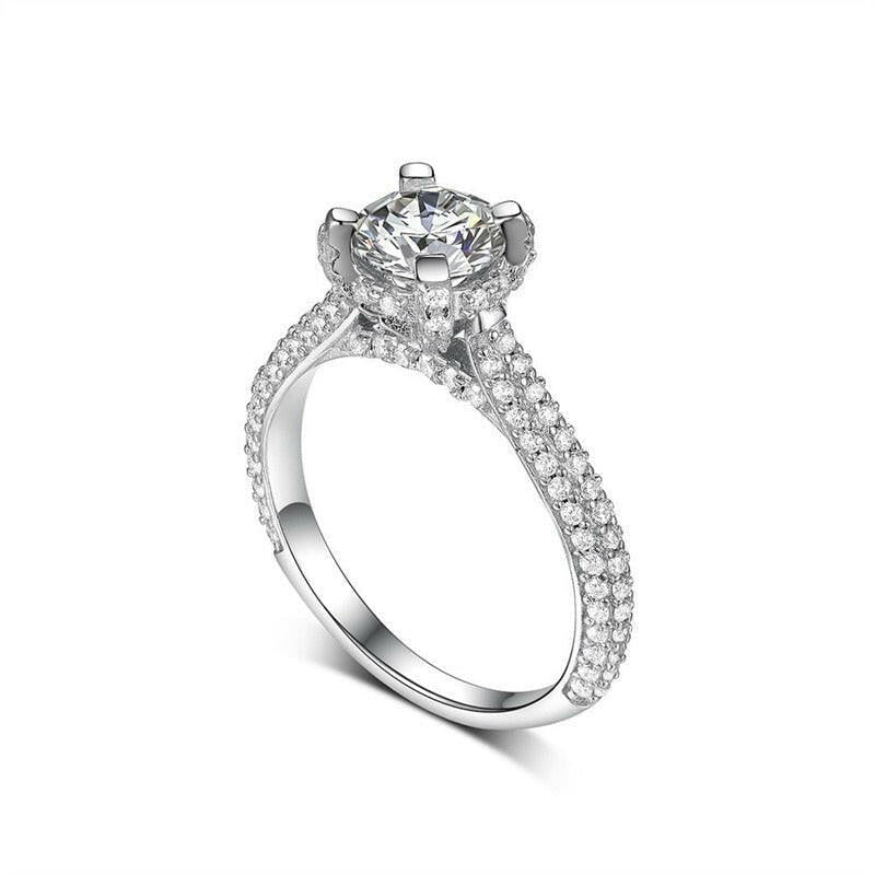Luxurious 1.0ct Diamond White Gold Engagement Ring-Evani Naomi Jewelry