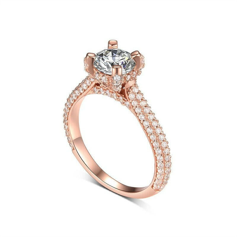 Luxurious 1.0ct Diamond White Gold Engagement Ring-Evani Naomi Jewelry
