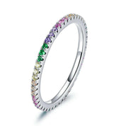 Multicolor Diamond Wedding Band-Evani Naomi Jewelry