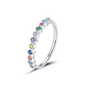 Multicolor Diamond Wedding Band-Evani Naomi Jewelry
