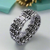 Multiple Skull Heads Charm Punk Bracelet-Evani Naomi Jewelry