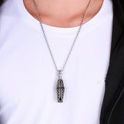 Mummy-Carved Cross Gothic Necklace-Evani Naomi Jewelry