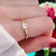 Oval Cut Diamond 14k Yellow Gold Engagement Ring-Evani Naomi Jewelry