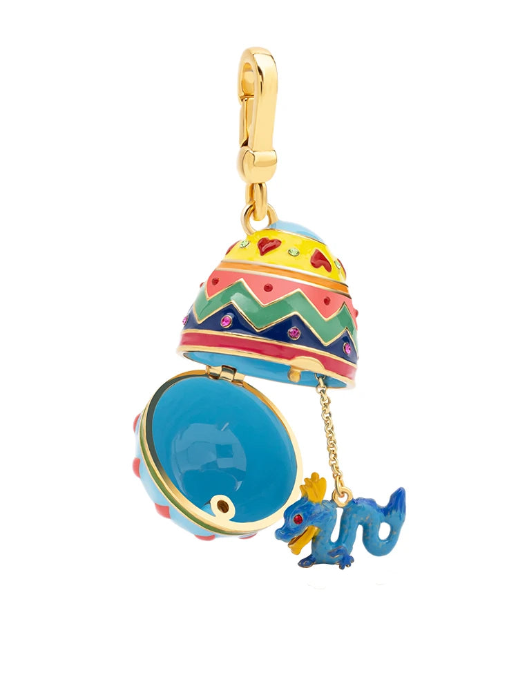 Painted Eggshell Enamel Necklace-Evani Naomi Jewelry