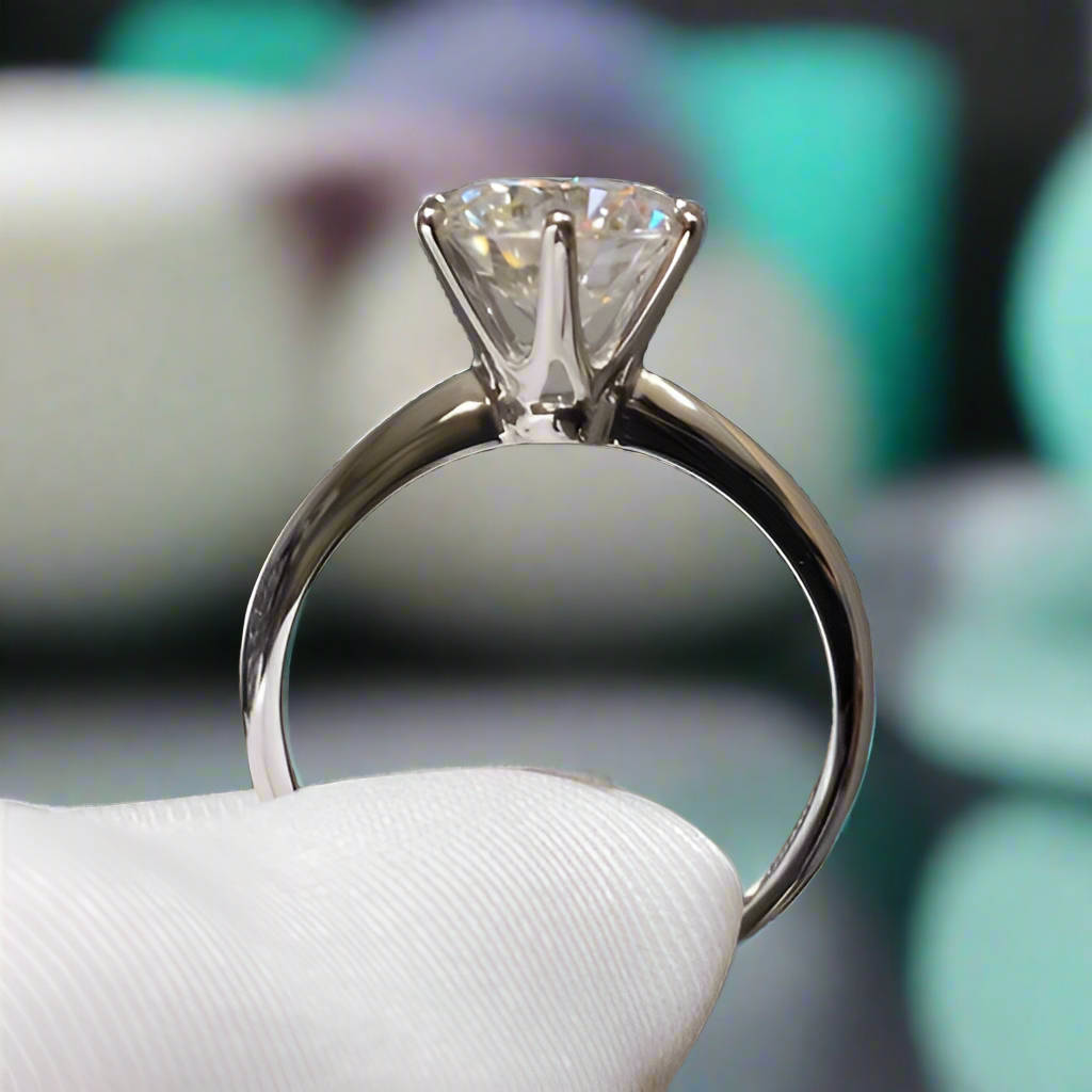 Platinum Engagement Ring with 2.0ct Diamond-Evani Naomi Jewelry