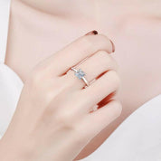 Princess Cut 1ct Sparkling Diamond Classic 4 Claw Engagement Ring-Evani Naomi Jewelry