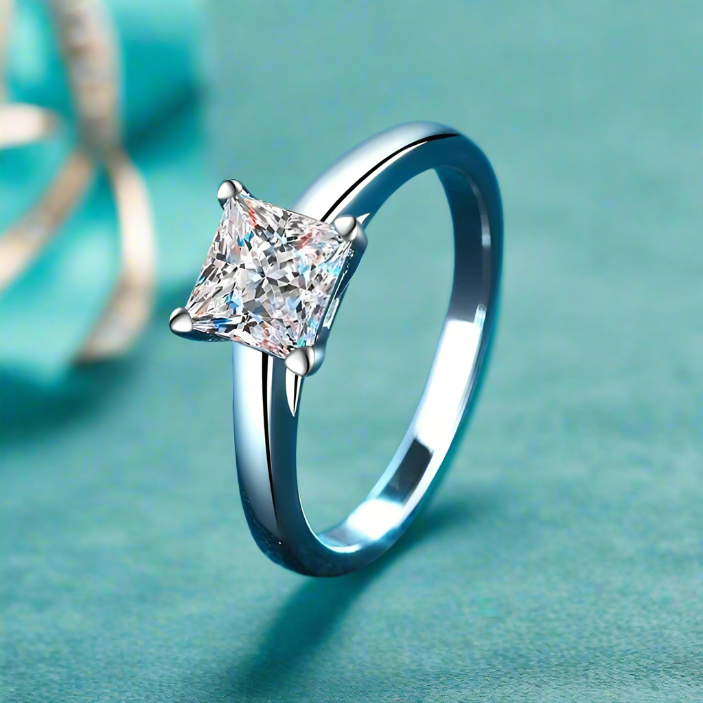 Princess Cut 2ct Diamond Engagement Ring-Evani Naomi Jewelry