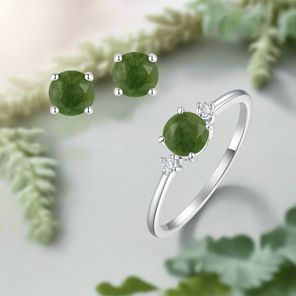 Promise of Forever- Moss Agate & Alexandrite Pendant Necklace - Evani Naomi Jewelry