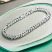 Punk Diamond Cuban Link Chain Bracelet-Evani Naomi Jewelry