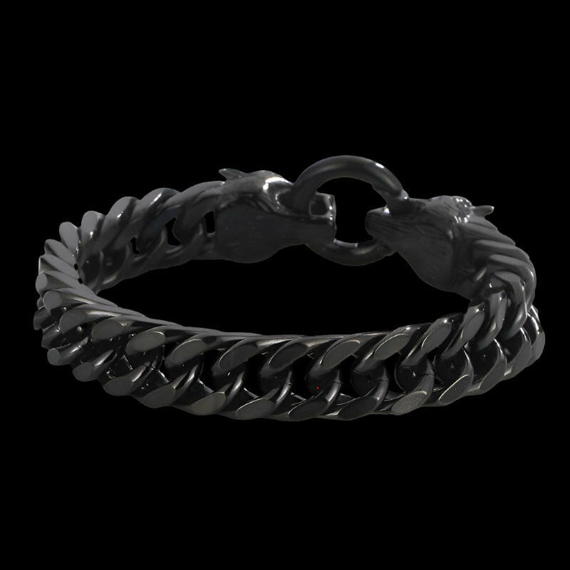 Punk Double Wolf Head Vintage Bracelet-Evani Naomi Jewelry