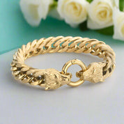 Punk Double Wolf Head Vintage Bracelet-Evani Naomi Jewelry