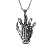 Punk Skull & Skeleton Palm Necklace-Evani Naomi Jewelry