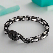 Punk Skull Skeleton Rolo Chain Bracelet-Evani Naomi Jewelry
