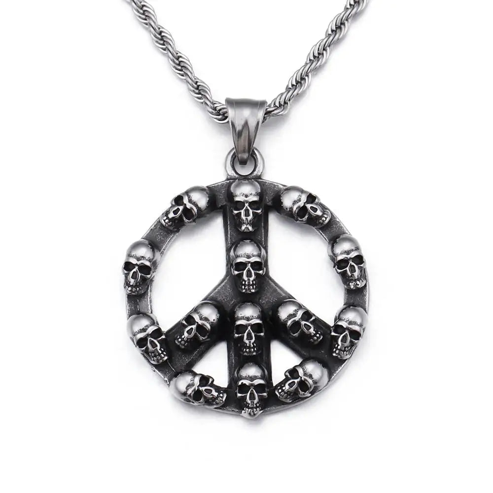 Punk Skull Viking Men's Necklace Series-Evani Naomi Jewelry