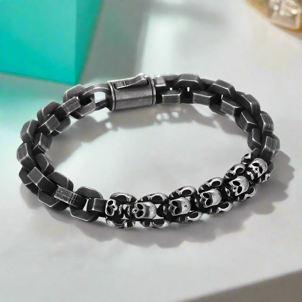 Punk Style Skull Chain Bracelet-Evani Naomi Jewelry