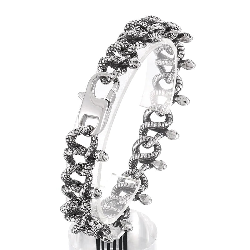 Punk Wrapped Snake Vintage Bracelet-Evani Naomi Jewelry