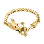 Red Stone Eyes Punk Bracelet-Evani Naomi Jewelry