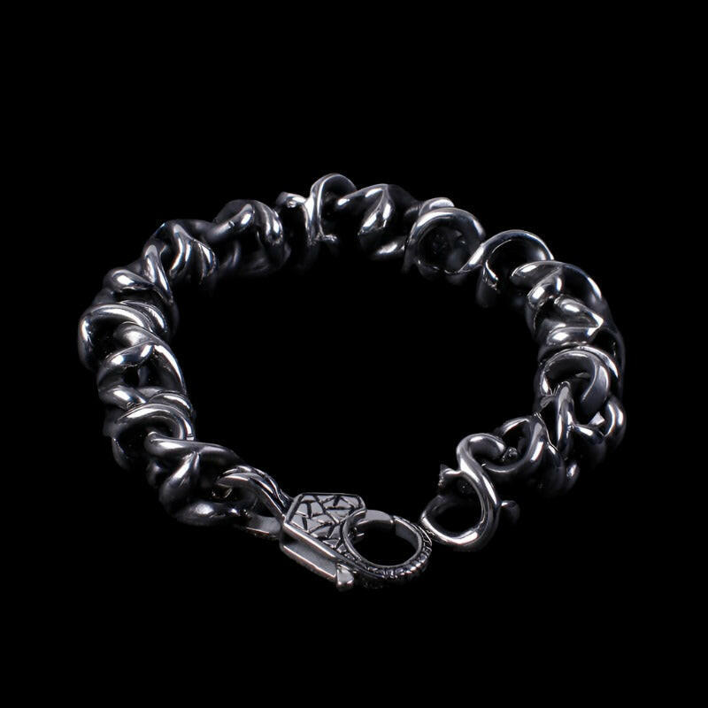 Retro Twisted Chain Skull Punk Style Bracelet-Evani Naomi Jewelry