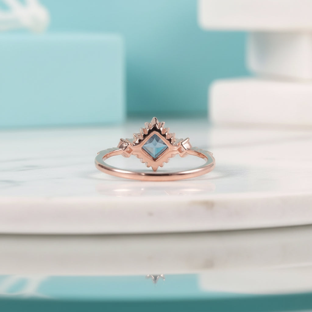 Natural Alexandrite Birthstone Ring-Evani Jewelry