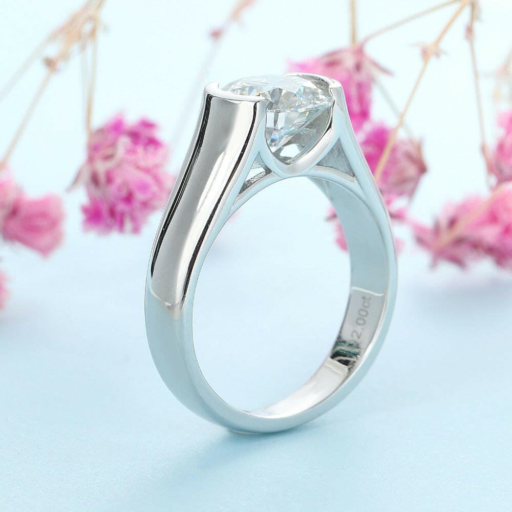 Round Cut 2.0 Ct Diamond Engagement Ring-Evani Naomi Jewelry