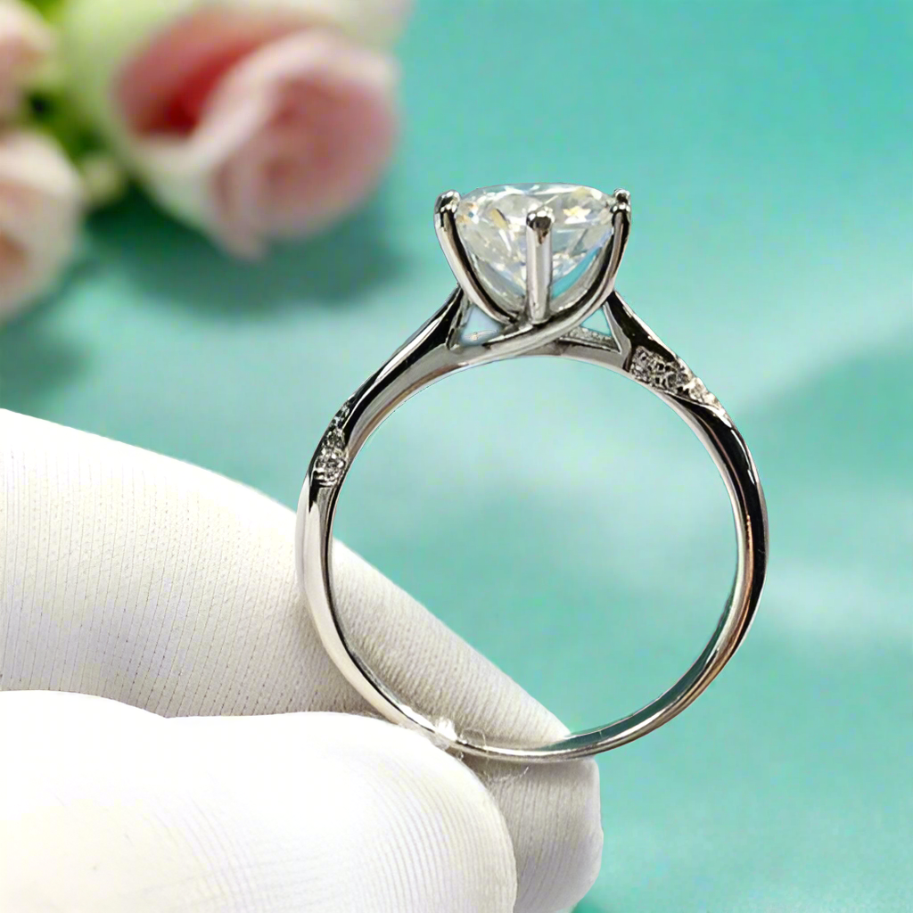 Round Cut 2.0 Ct Diamond Engagement Ring-Evani Naomi Jewelry