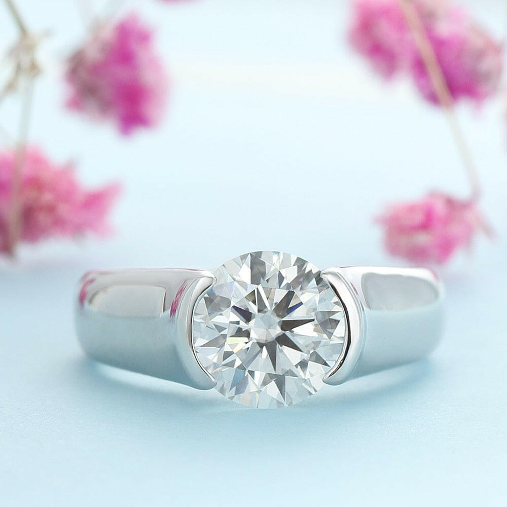 Round Cut 2.0 Ct Diamond Engagement Ring-Evani Naomi Jewelry