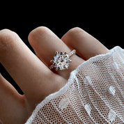 Round Cut 2.5 ct Diamond Rose Gold Engagement Ring-Evani Naomi Jewelry