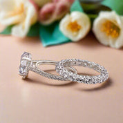 Round Cut 4.0ct Diamond Bridal Set-Evani Naomi Jewelry
