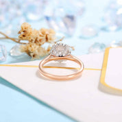 Round Cut Diamond Halo Engagement Ring-Evani Naomi Jewelry