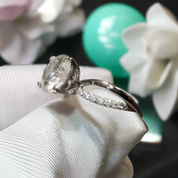 Round Cut Diamond Twist Band Engagement Ring-Evani Naomi Jewelry