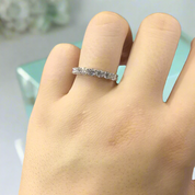 Round Cut Seven Stones Diamond Engagement Ring-Evani Naomi Jewelry