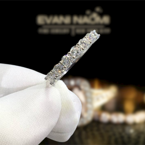 Round Cut Seven Stones Diamond Engagement Ring-Evani Naomi Jewelry