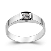 Round Diamond 14K White Gold Engagement Ring-Evani Naomi Jewelry