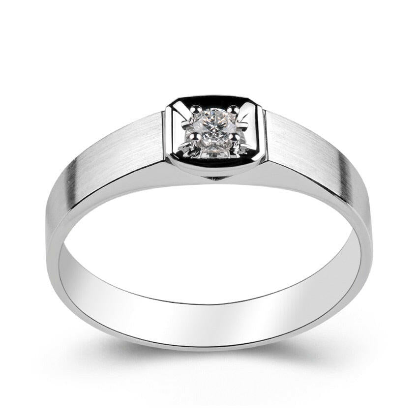 Round Diamond 14K White Gold Engagement Ring-Evani Naomi Jewelry
