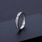Round Diamond Channel Eternity Wedding Band-Evani Naomi Jewelry