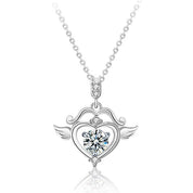 Round Diamond Cupid Pendant Necklace-Evani Naomi Jewelry