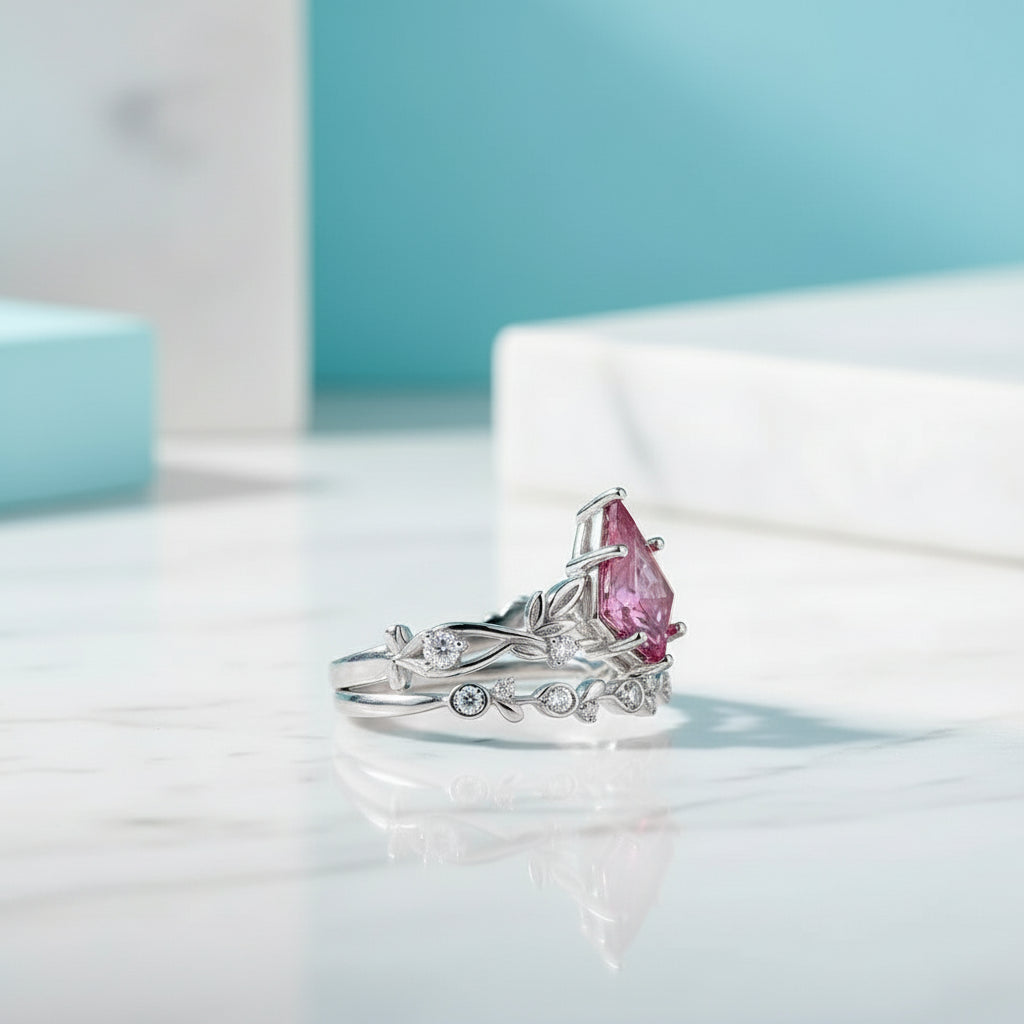 Kite Cut Alexandrite Birthstone Ring-Evani Jewelry