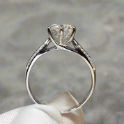Star Queen White Gold Engagement Ring with 2.0ct Diamond-Evani Naomi Jewelry