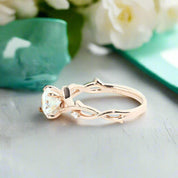 Twisted 18K Rose Gold 1.0 Ct Diamond Engagement Ring-Evani Naomi Jewelry