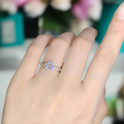 Unique 1.0 ct Round Diamond Platinum Engagement Ring-Evani Naomi Jewelry